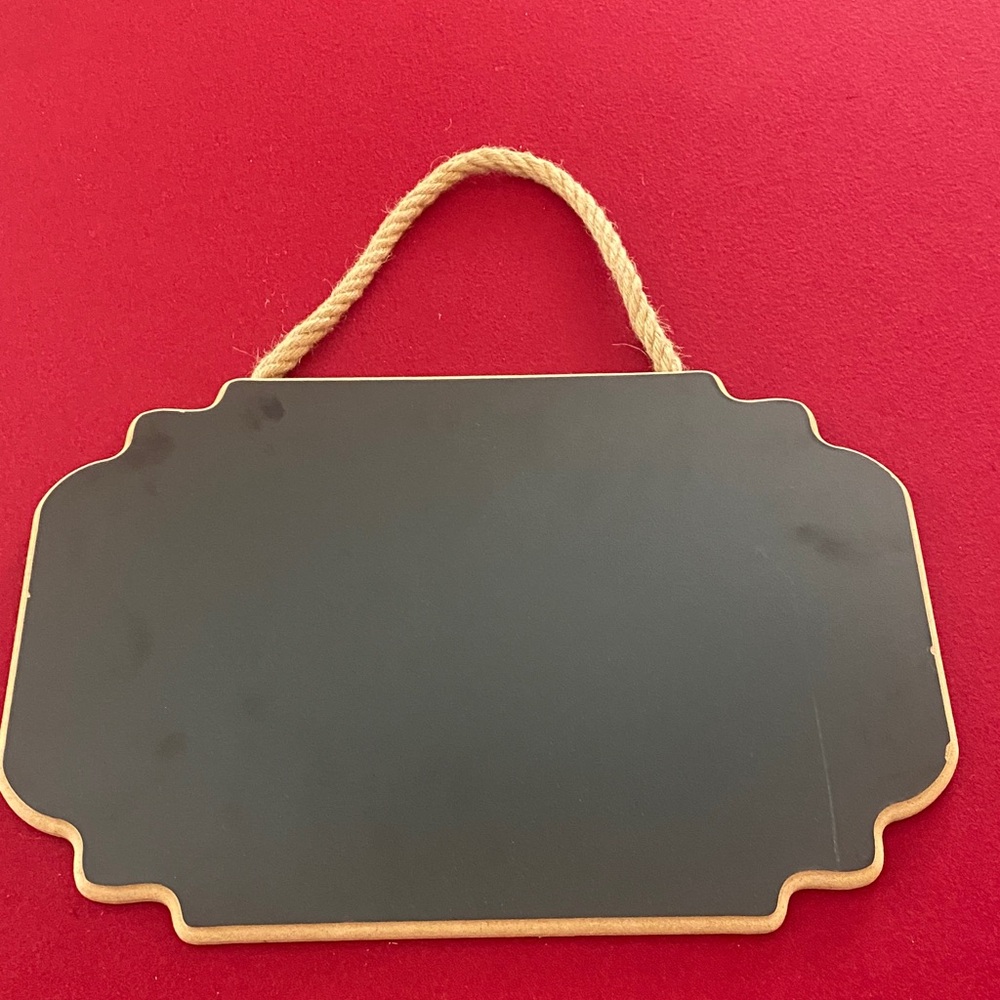 Black Hanging Chalkboard Sign